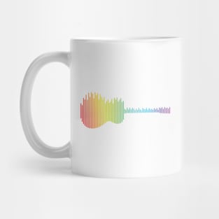 Acoustic Guitar Colorful Sound Waves Mug